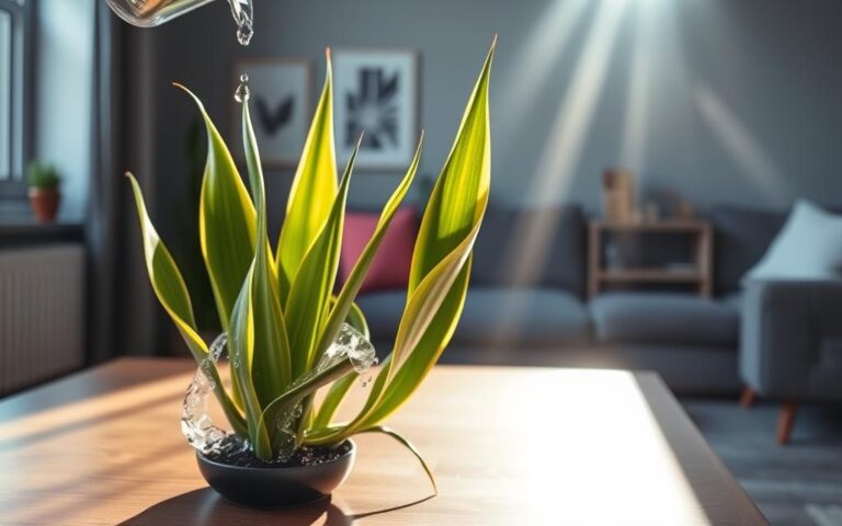snake plant light and water