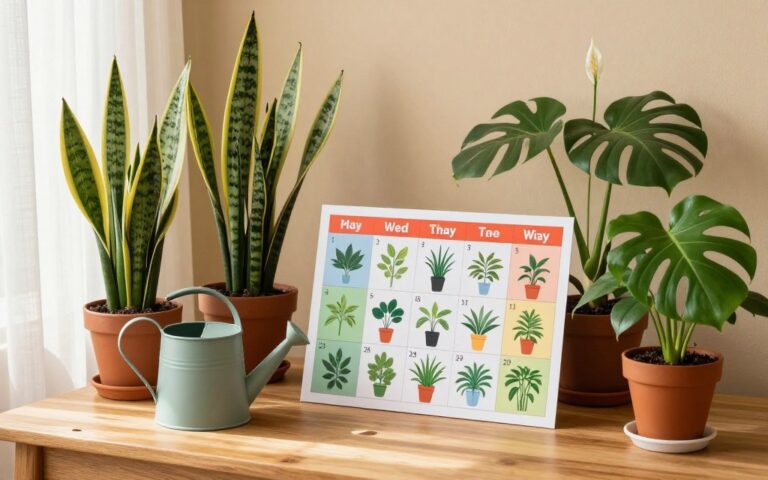 indoor plant watering schedule